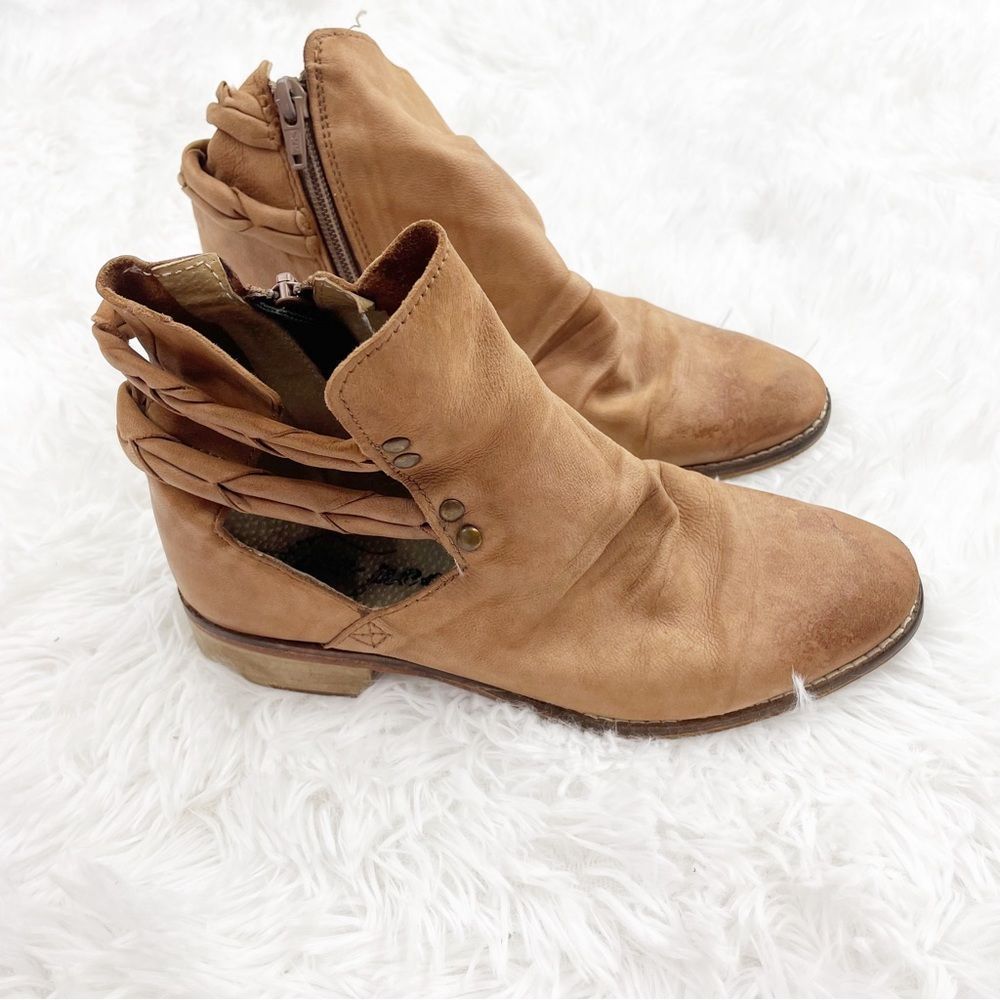 Free People Landslide Braided Leather Ankle Booties - Picture 3 of 12